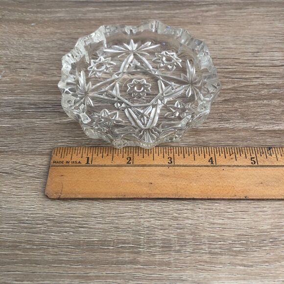 Vintage Anchor Hocking Early American Prescut Glass Ashtray Pattern EAPC Pattern - Picture 5 of 6